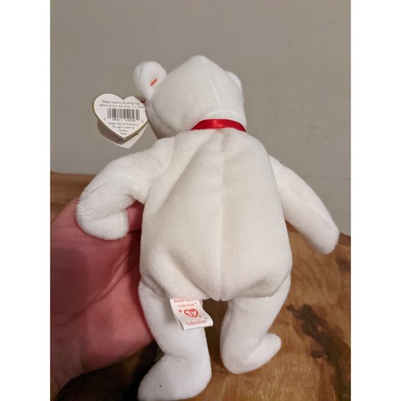 Ty 4058 Valentino Bear Beanie Baby 1993/1994; Errors, PVC, Brown Nose - Picture 9 of 11